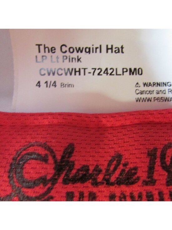 Charlie 1 Horse Women\'s The Cowgirl Hat Light Pink CWCWHT-7242LPM0